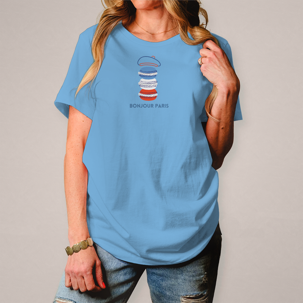 Camiseta de mujer con estampado "Bonjour Paris"