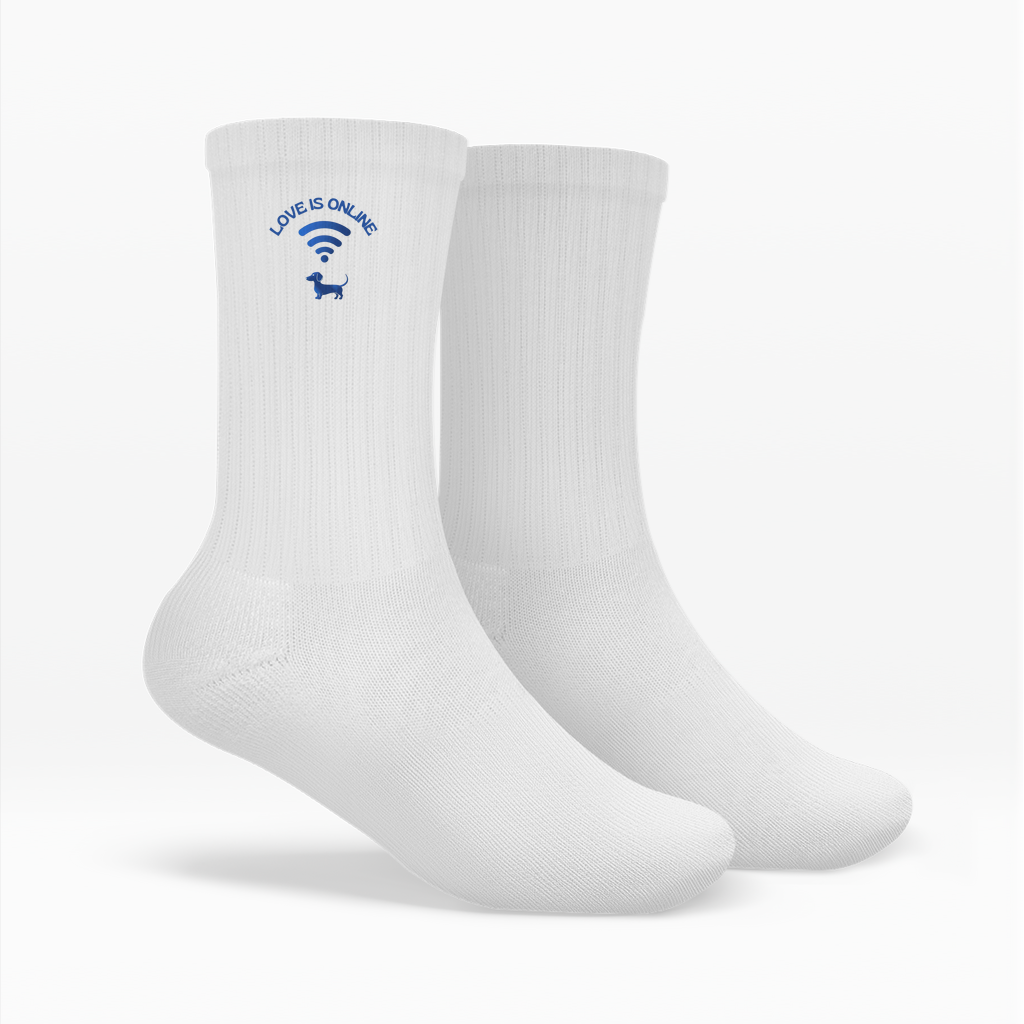 Dackel Socken mit WIFI Icon "Dackel Vibes"