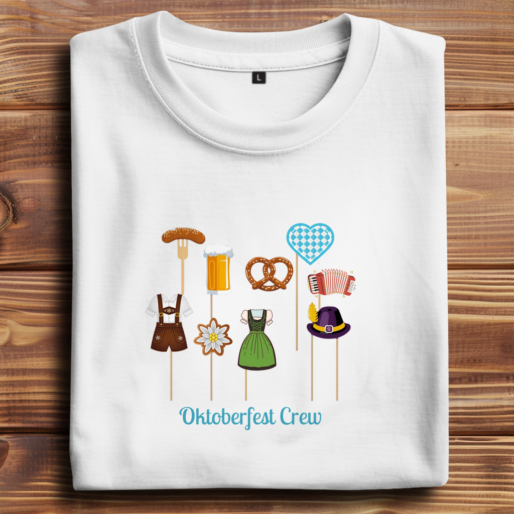 Oversize T-Shirt Unisex für die Wiesn - Oktoberfest Crew Shirt