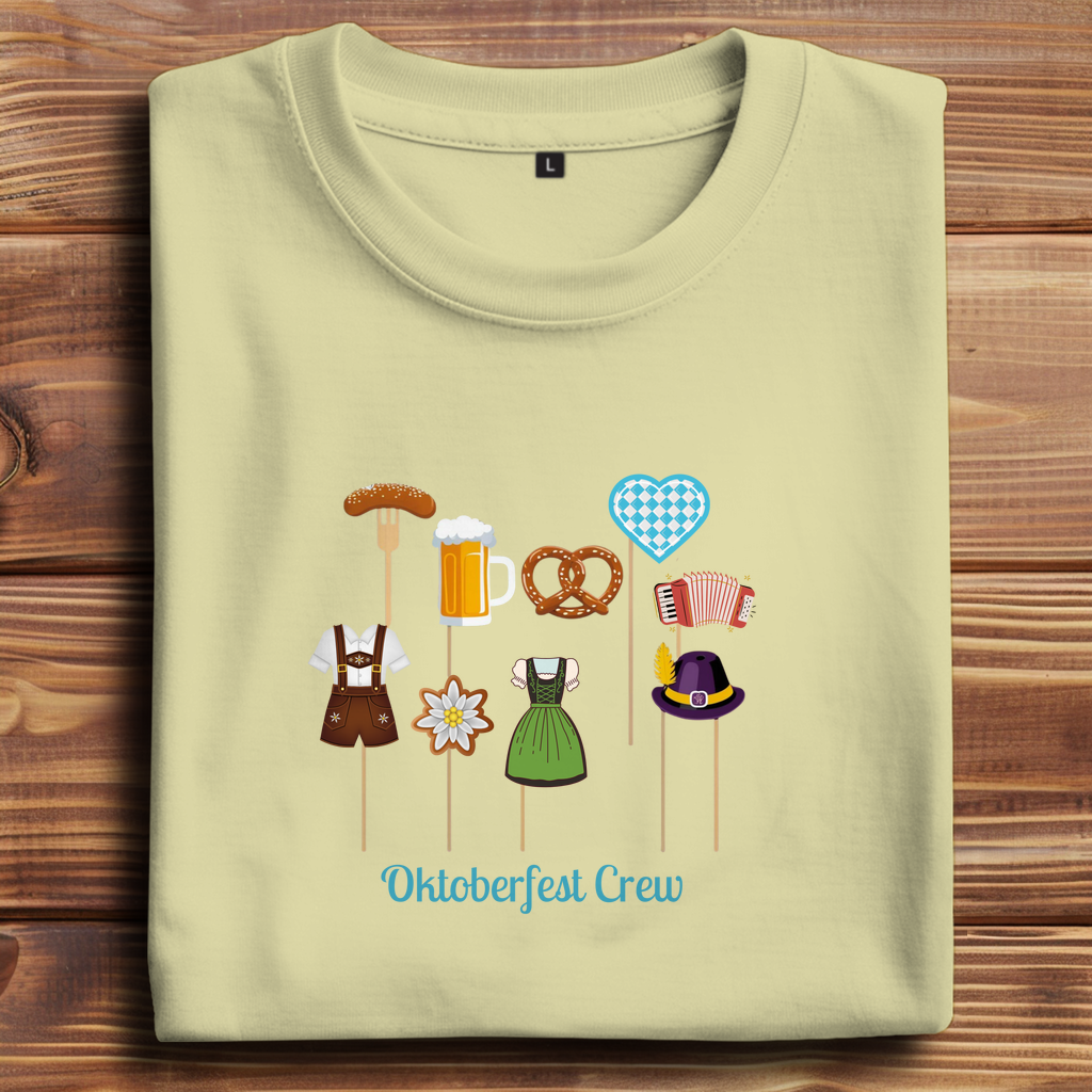 Oversize T-Shirt Unisex für die Wiesn - Oktoberfest Crew Shirt