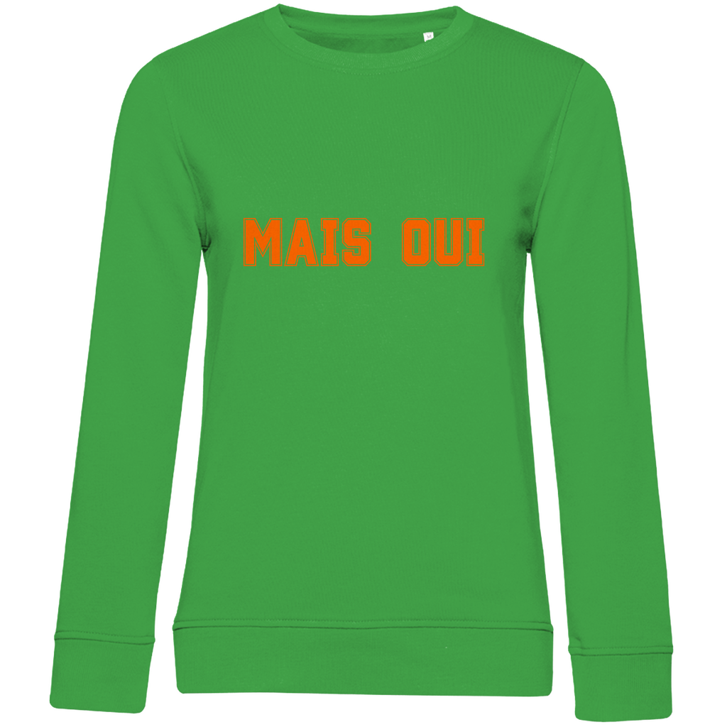 Damen Bio Sweatshirt mit französischem Spruch "MAIS OUI"