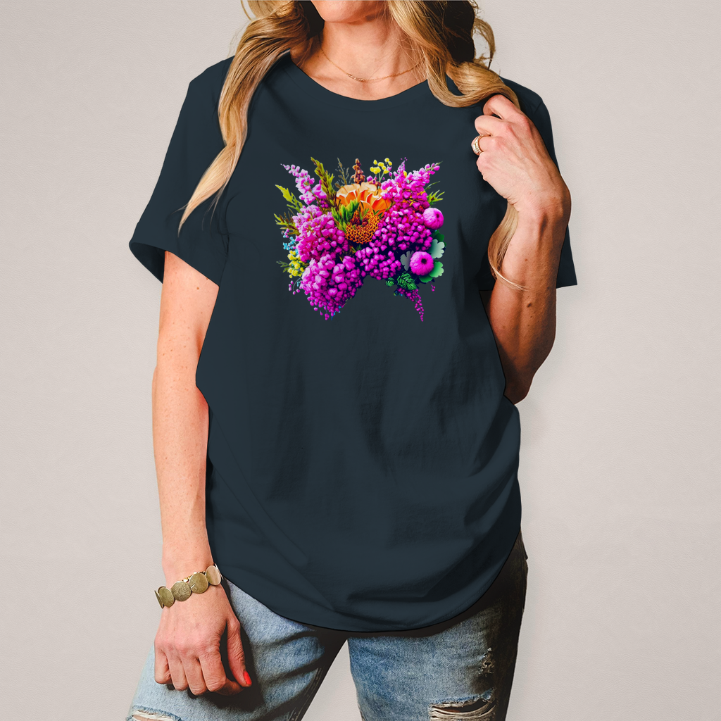 Women's T-shirt with unique floral print
