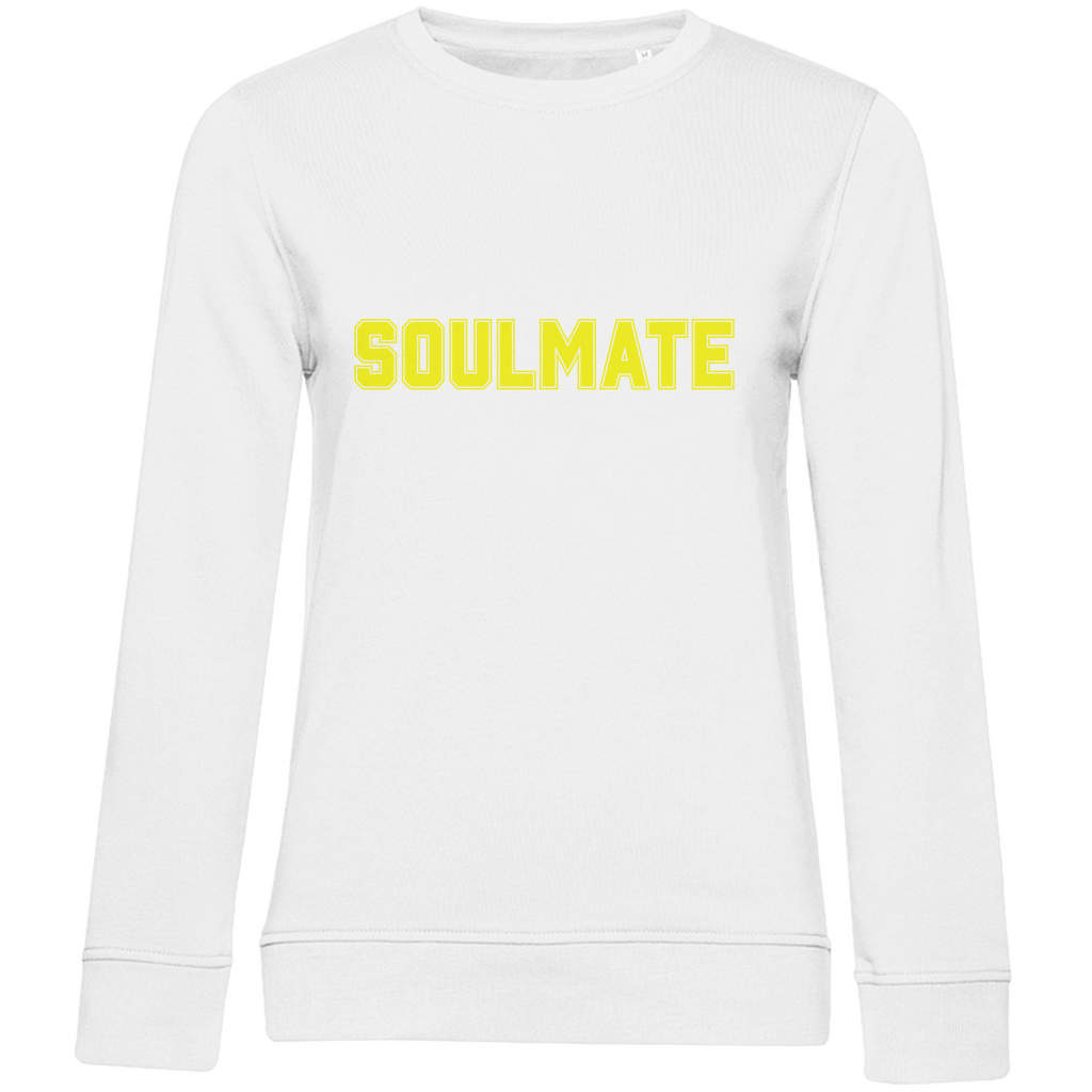 Damen Bio Sweatshirt mit College Schriftzug "Soulmate"