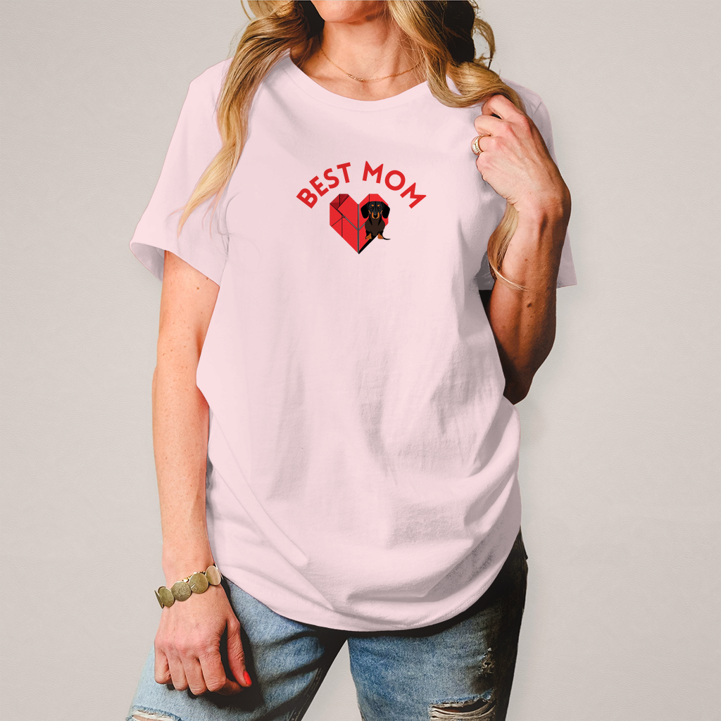 Damen T-Shirt Muttertags Dackel - Best Mom