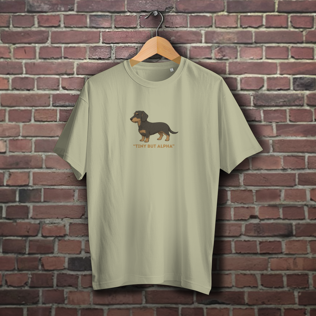 Oversize T-Shirt Rauhhar Dackel Tiny But Alpha