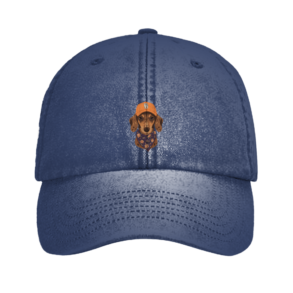 Vintage Cap mit Dackel Print Motiv als Geschenkidee