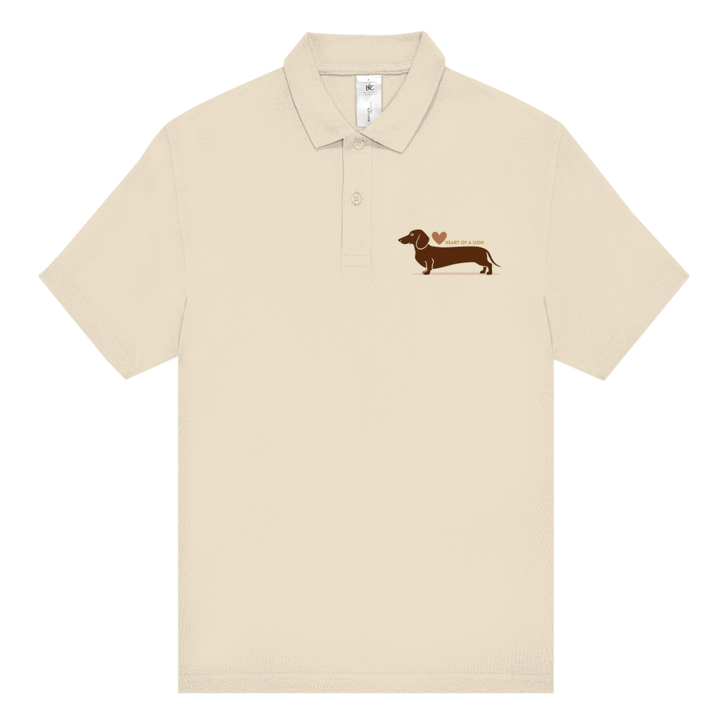 Men's polo shirt with dachshund print