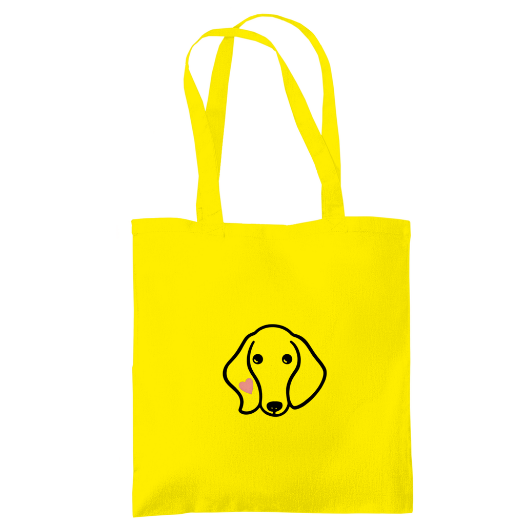 Stylische Tote Bag mit Dackel Motiv Herz