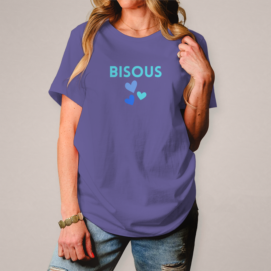 Damen T-Shirt BISOUS lila