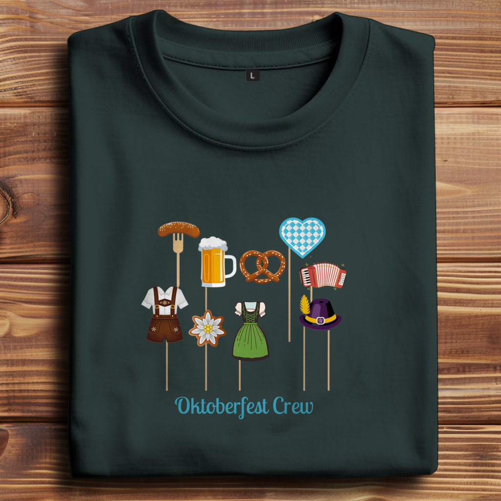 Oversize T-Shirt Unisex für die Wiesn - Oktoberfest Crew Shirt