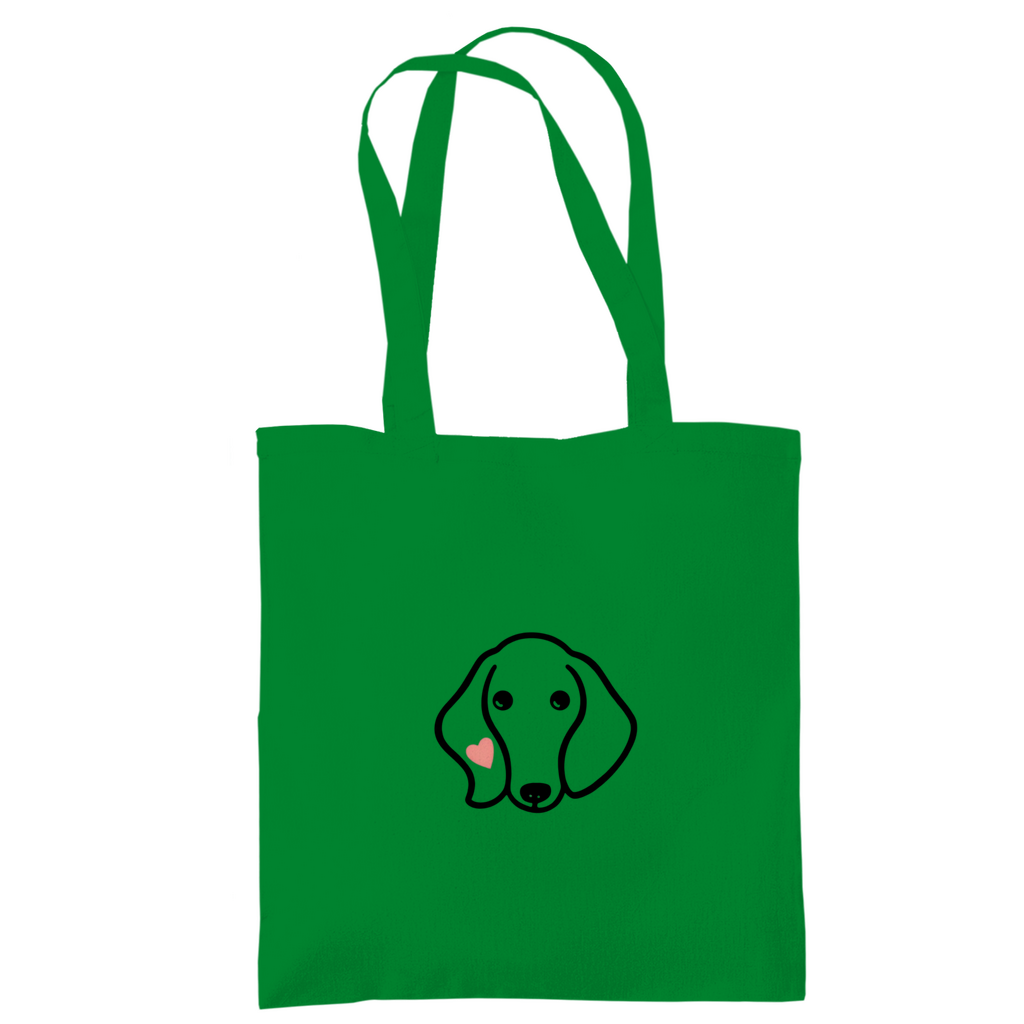 Stylische Tote Bag mit Dackel Motiv Herz