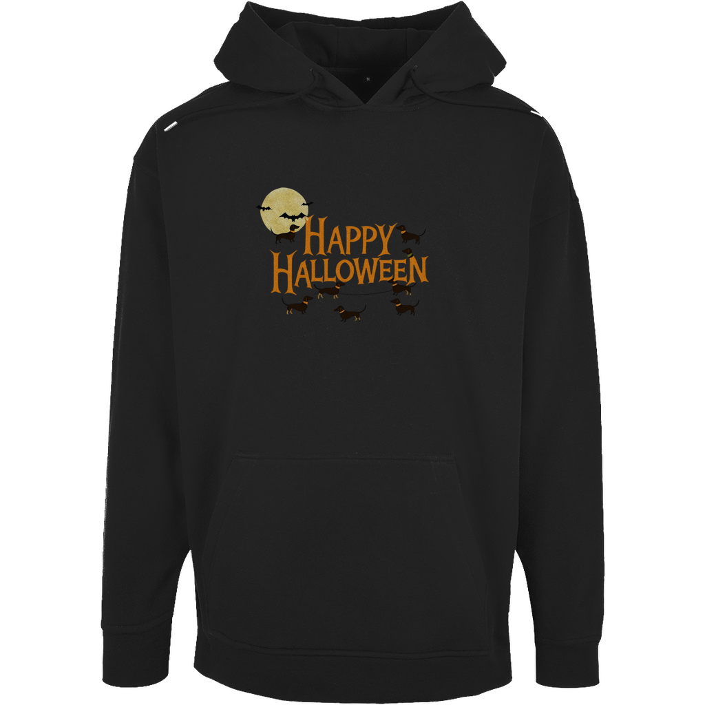Oversize Hoodie Happy Halloween mit kleinen teuflischen Dackeln für Sie&Ihn