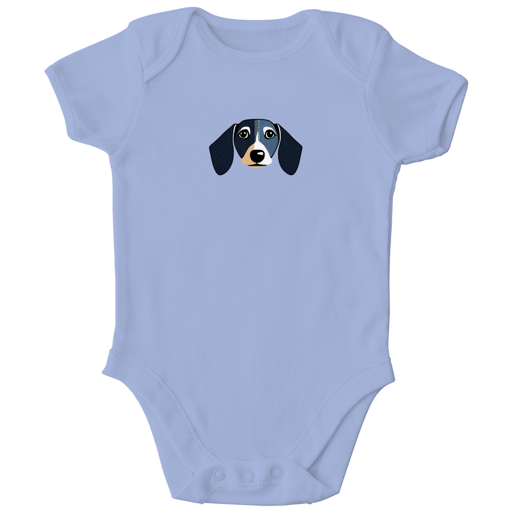 Baby Bio Body mit Dackel Motiv als Geschenkidee
