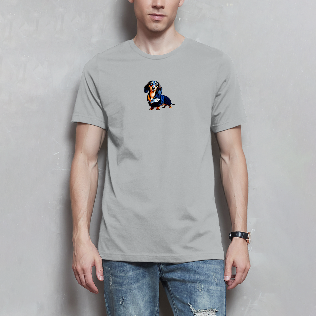 Shirt grau für Männer mit Dackel Print