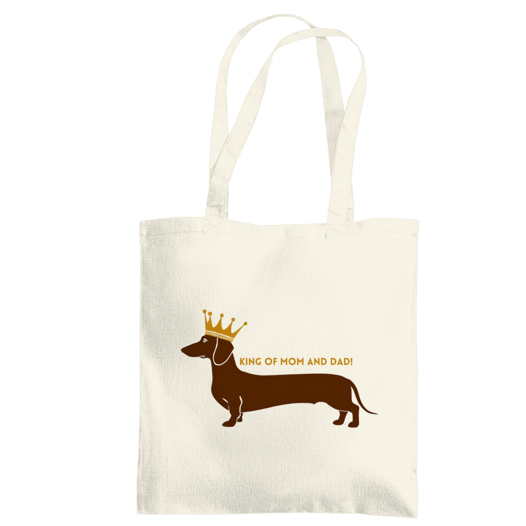 Tote Bag mit Dackel King Print - Tragetasche