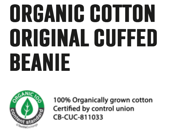 Organic Cotton Beanie mit hochwertiger Dackel Stickerei