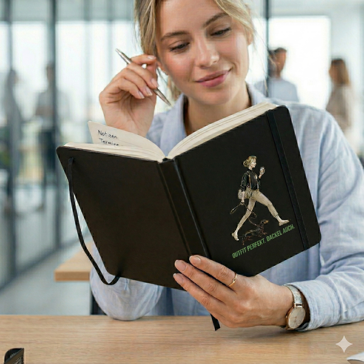 Notizbuch mit Dackel Design - Outfit perfekt.Dackel auch