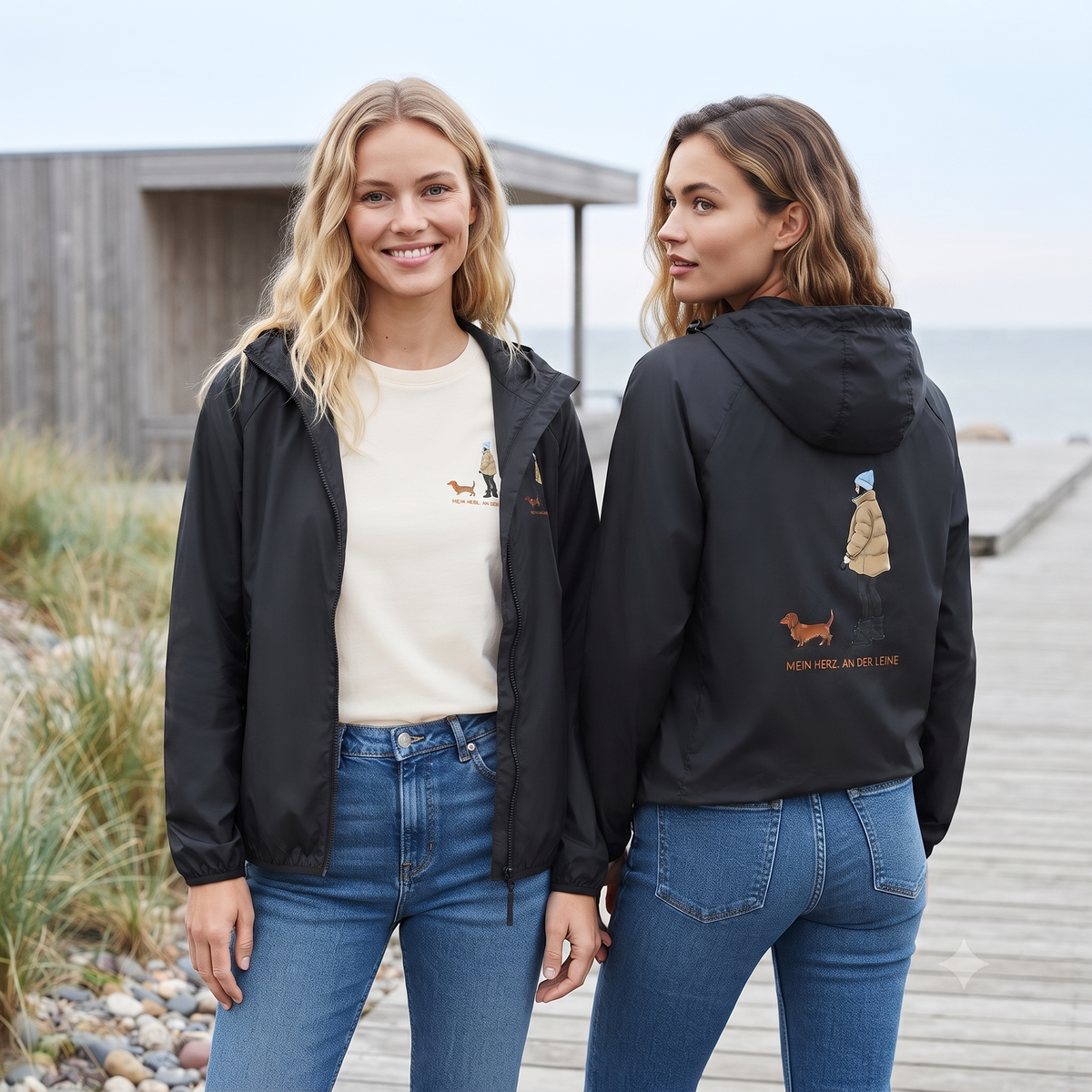 Windbreaker Mein Herz an der Leine - Glam Art