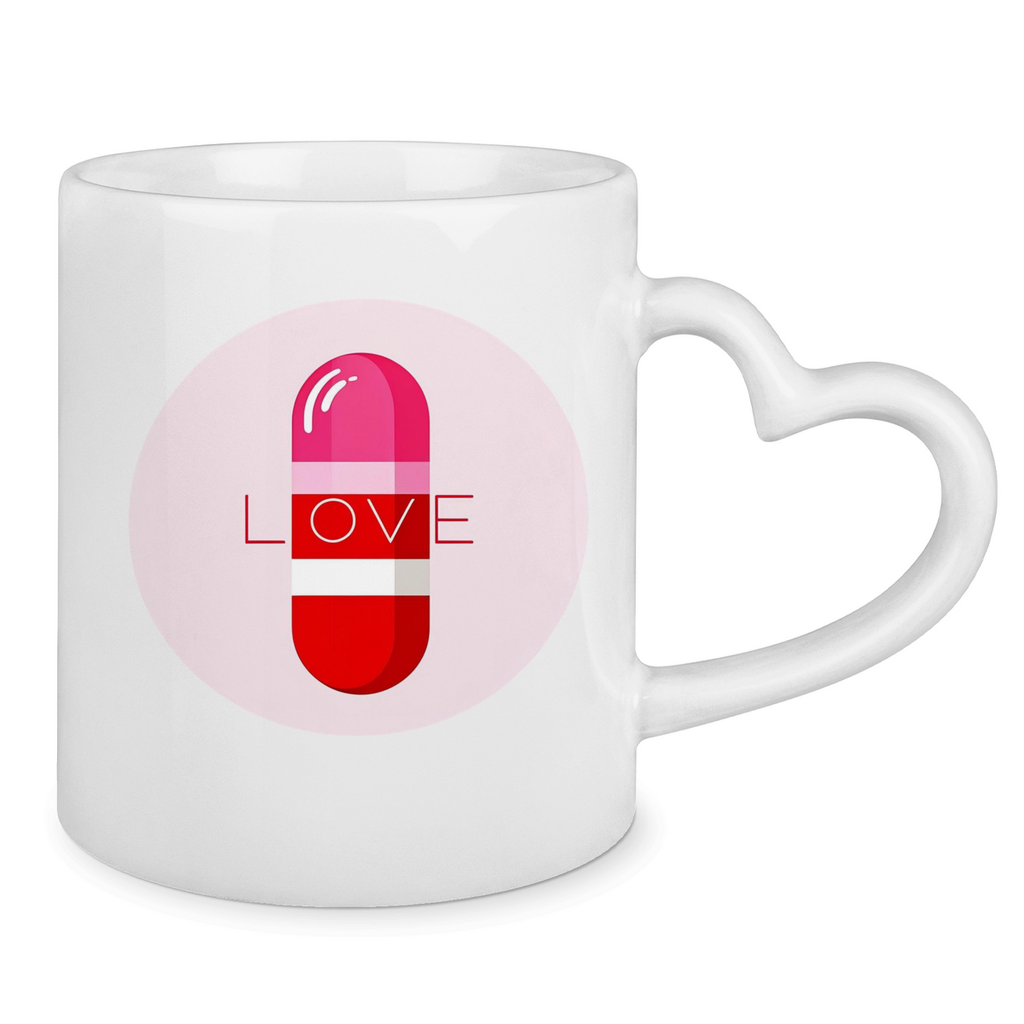 Mug with heart handle as a gift for Mother's Day