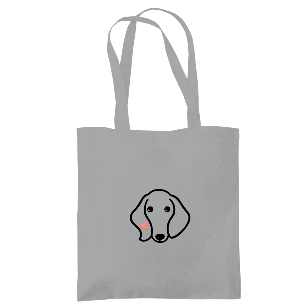 Stylische Tote Bag mit Dackel Motiv Herz