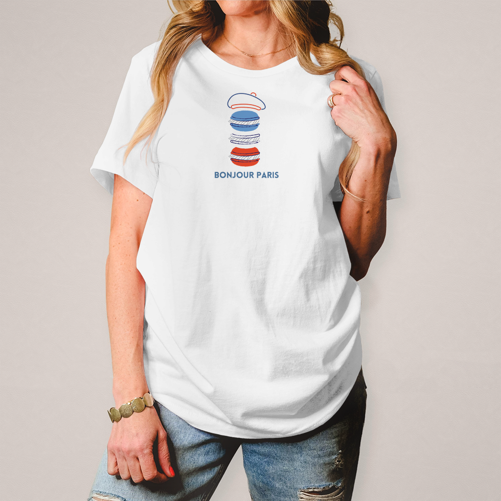 Camiseta de mujer con estampado "Bonjour Paris"