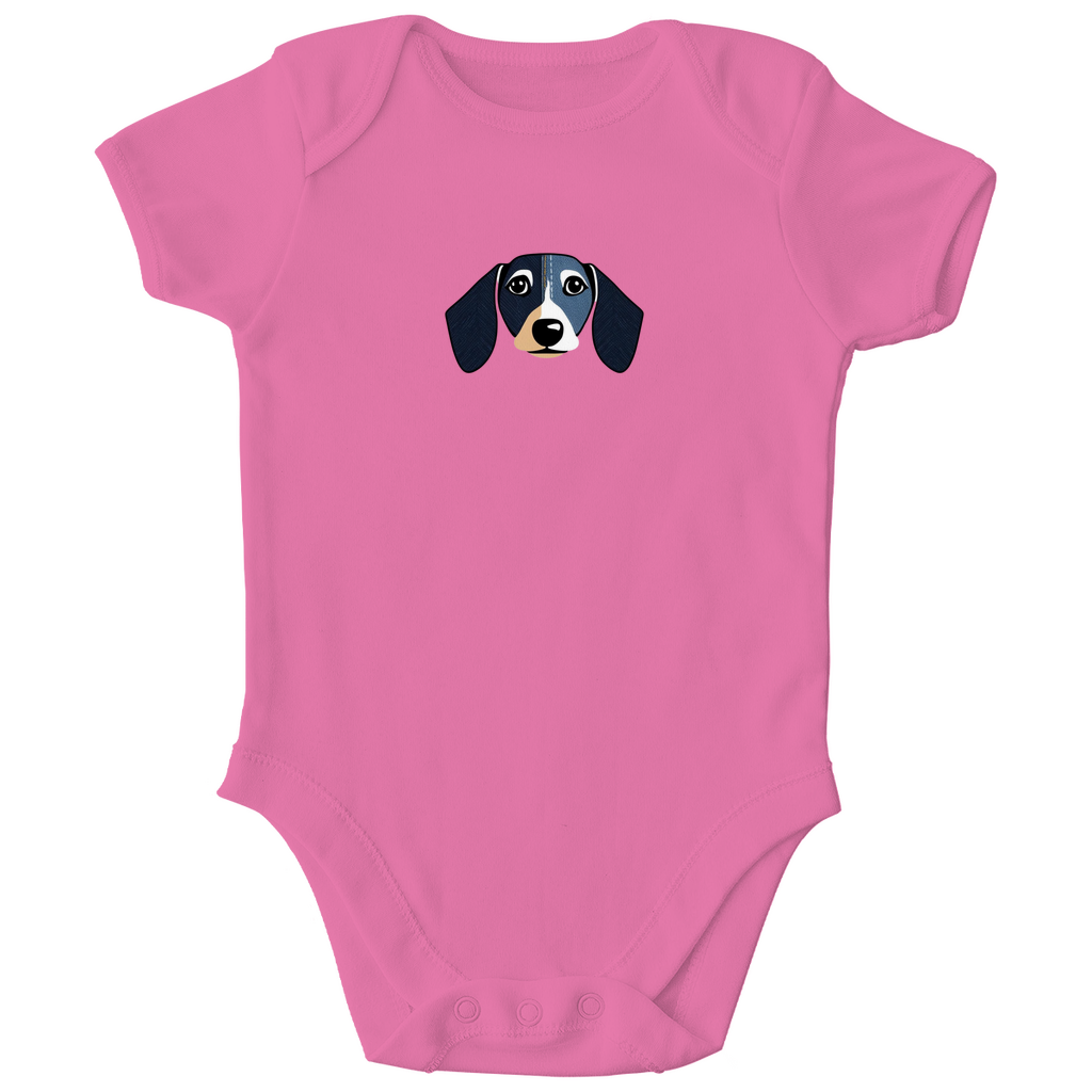 Baby Bio Body mit Dackel Motiv als Geschenkidee