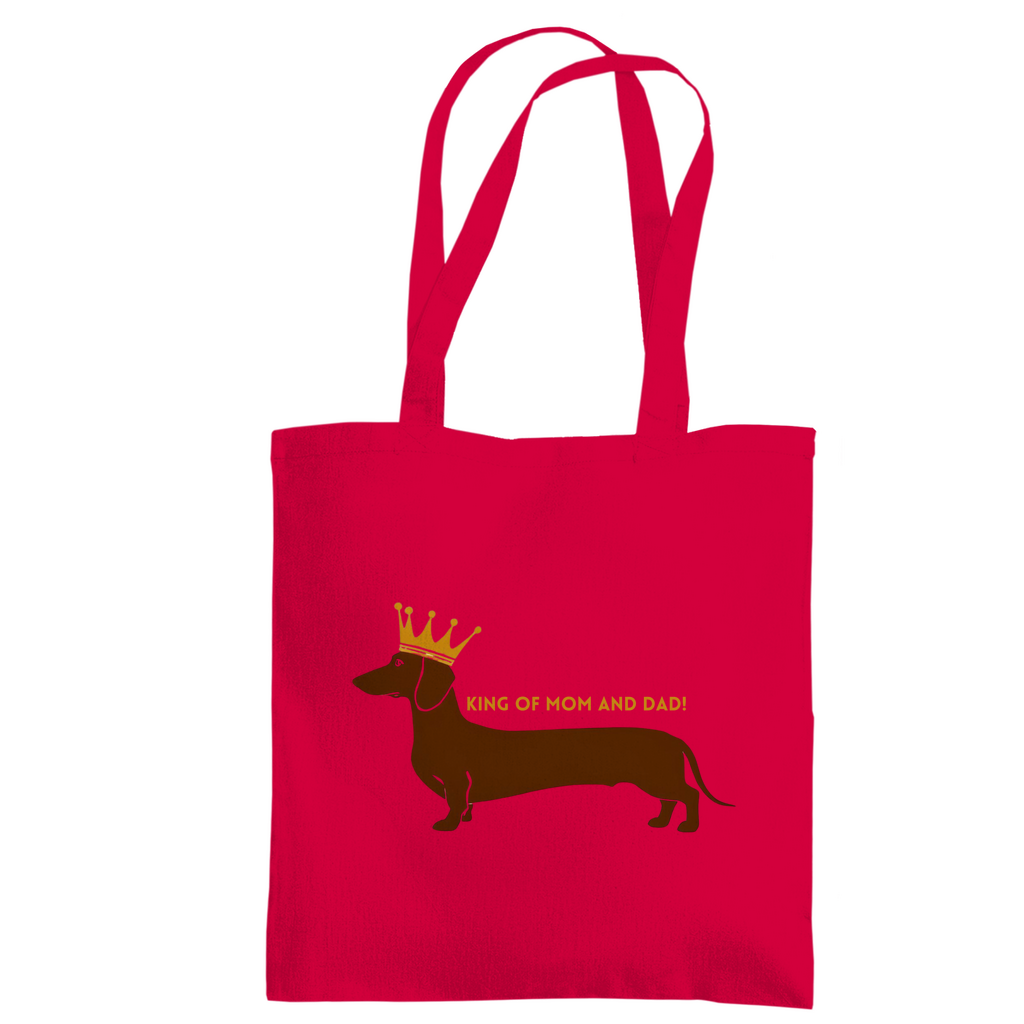 Tote Bag mit Dackel King Print - Tragetasche