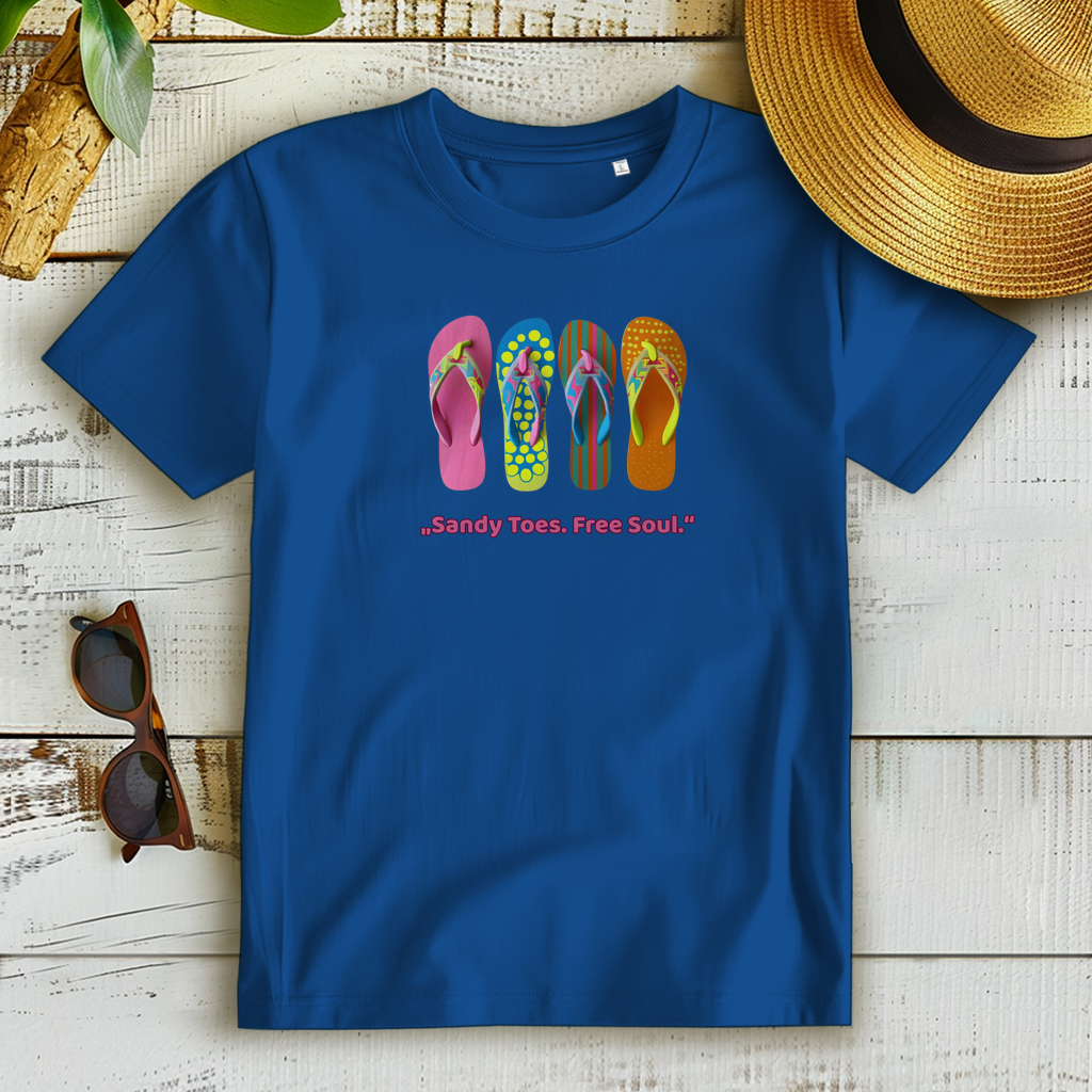 Damen Premium Bio T-Shirt mit Flip-Flop Print Motiv