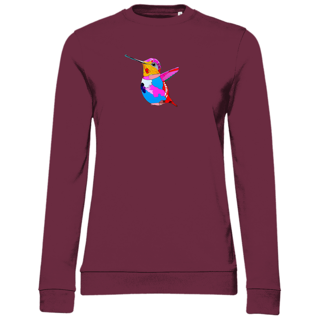 Damen Sweatshirt mit Kolobri Print Aufdruck