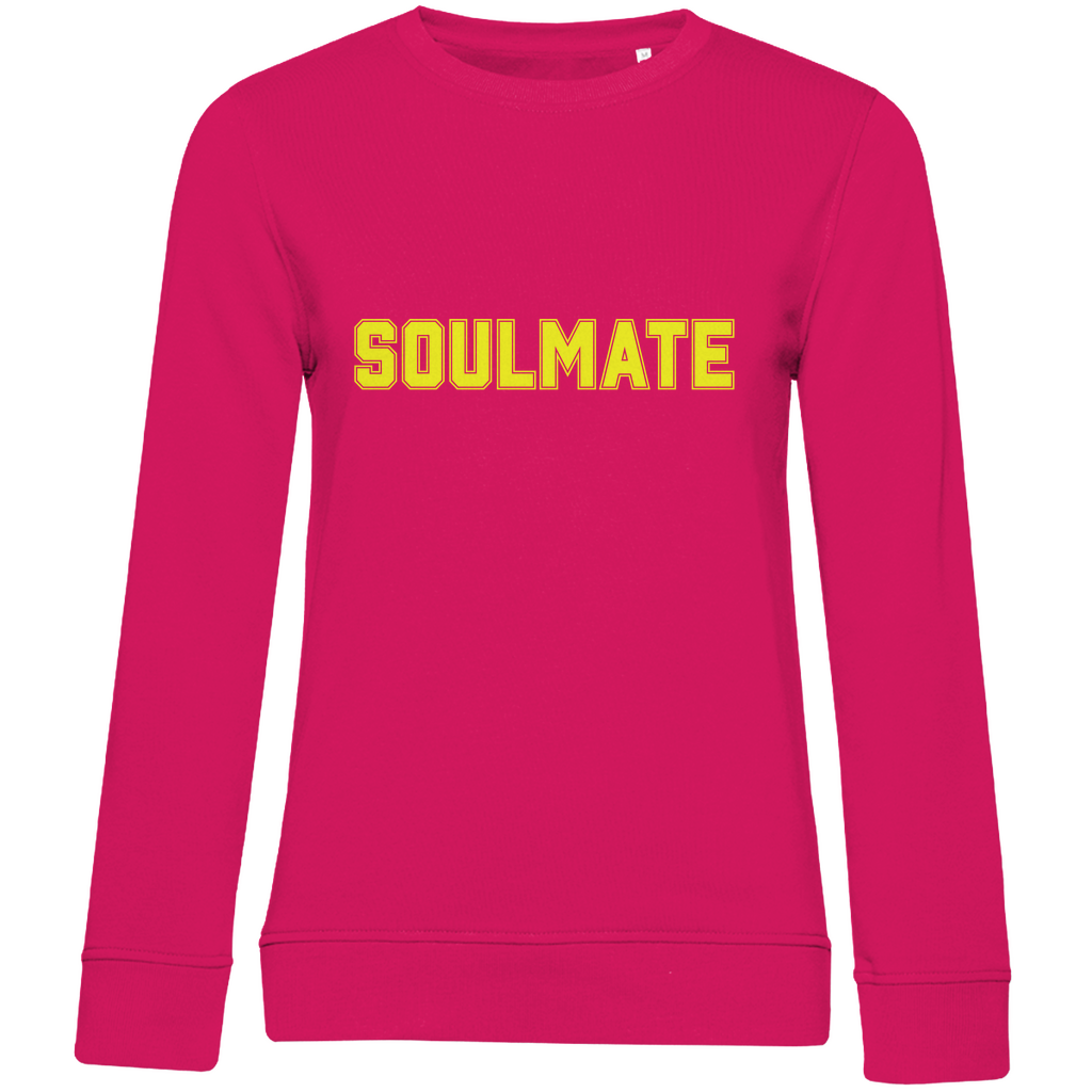 Damen Bio Sweatshirt mit College Schriftzug "Soulmate"