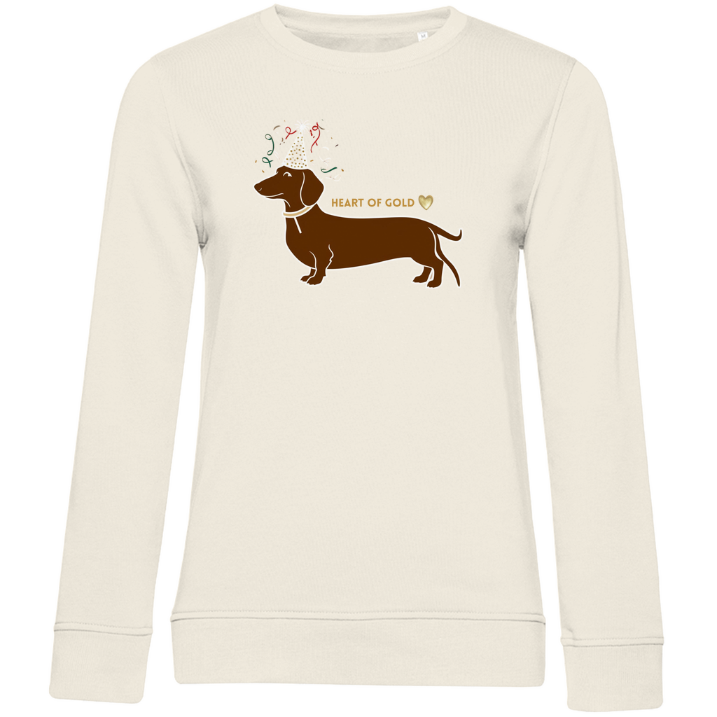 Sweatshirt ecru mit dackel print