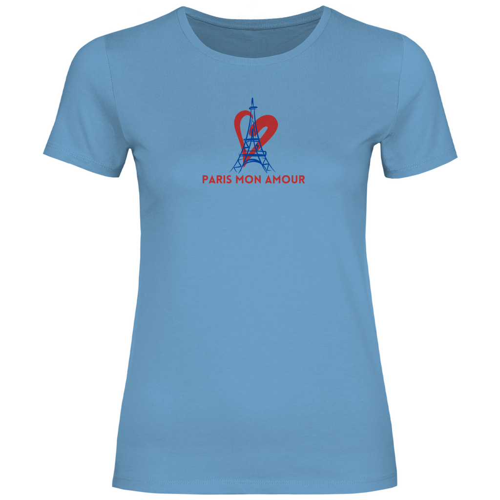 T-Shirt mit Paris Zitat blau
