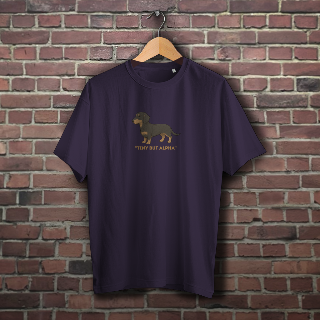 Oversize T-Shirt Rauhhar Dackel Tiny But Alpha