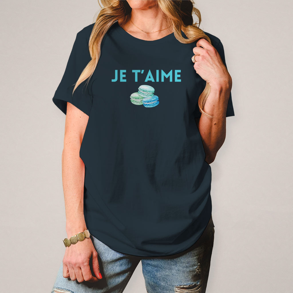 Damen T-Shirt mit Druck anthrazit