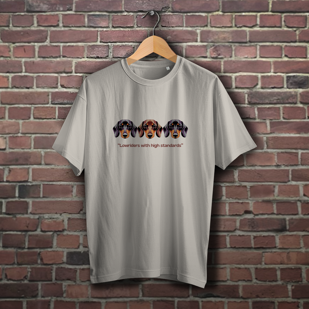 Oversized Dackel T-Shirt unisex & oversize mit lustigem Dackel Print Motiv