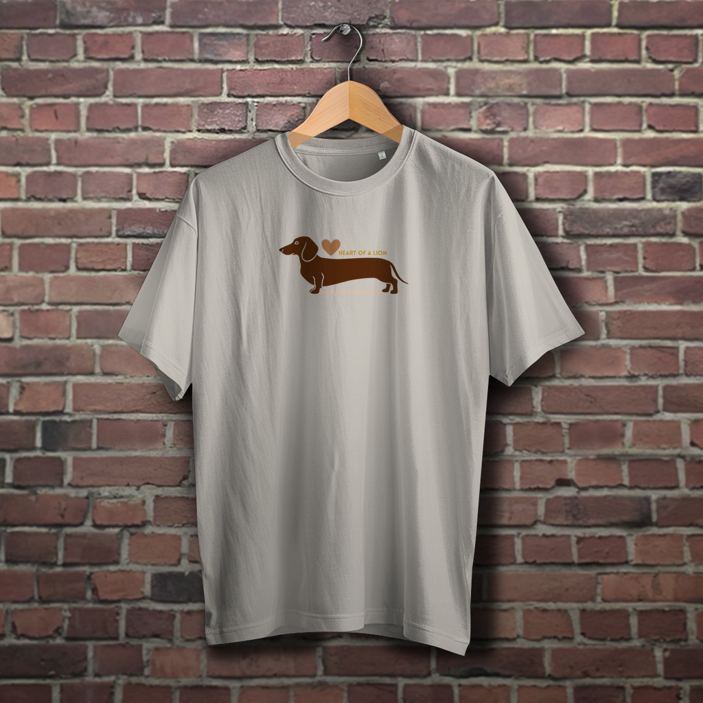Unisex Oversize T-Shirt Dachshund with Heart