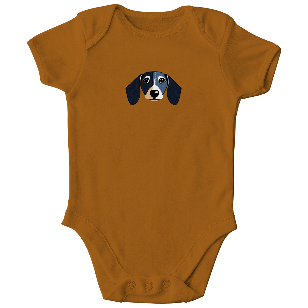 Baby Bio Body mit Dackel Motiv als Geschenkidee