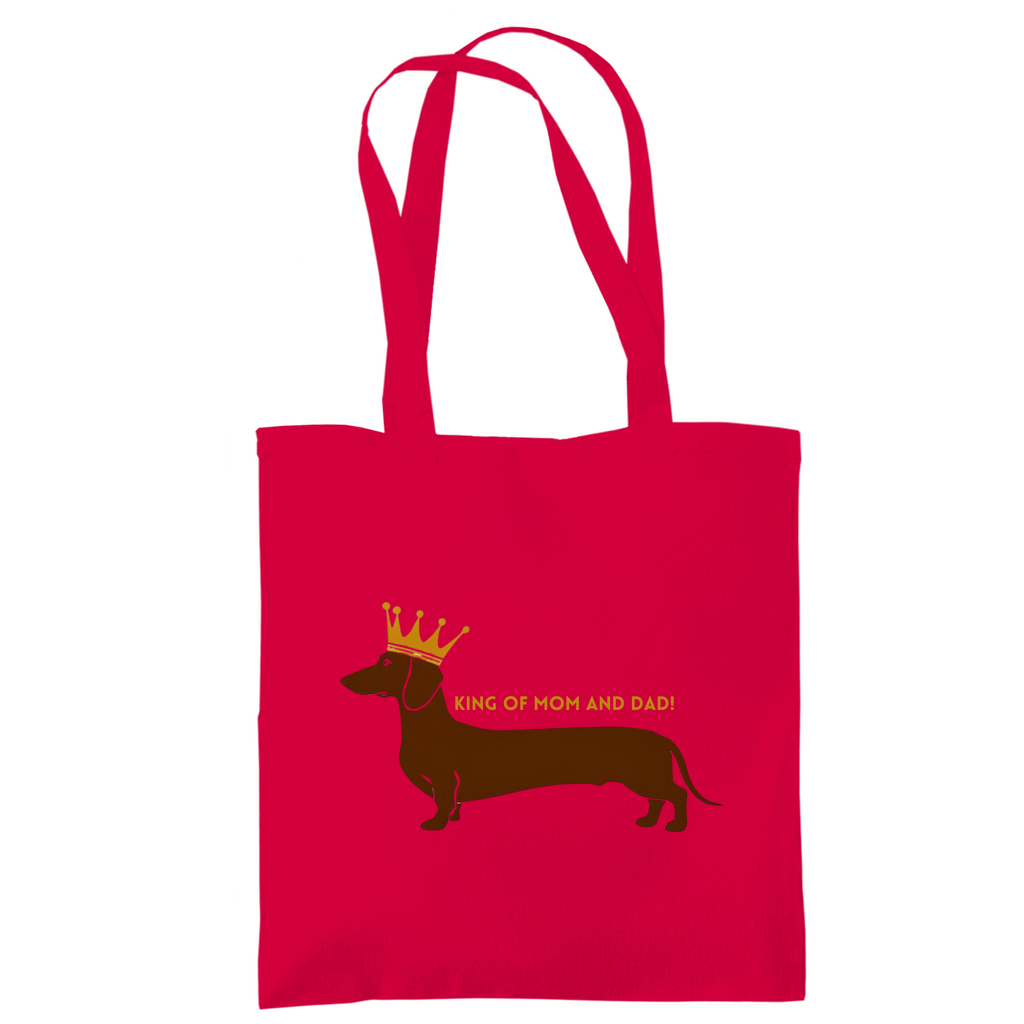 Tote Bag mit Dackel King Print - Tragetasche