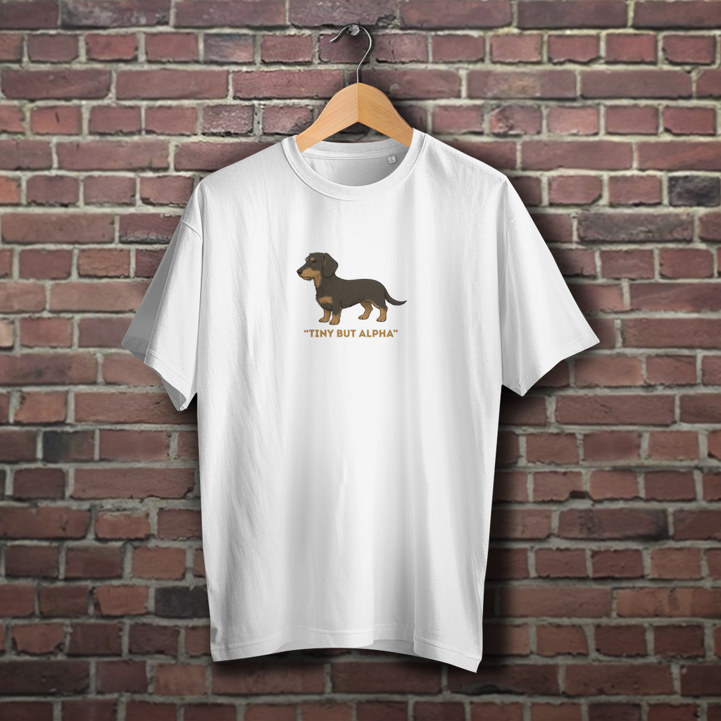 Oversize T-Shirt Rauhhar Dackel Tiny But Alpha