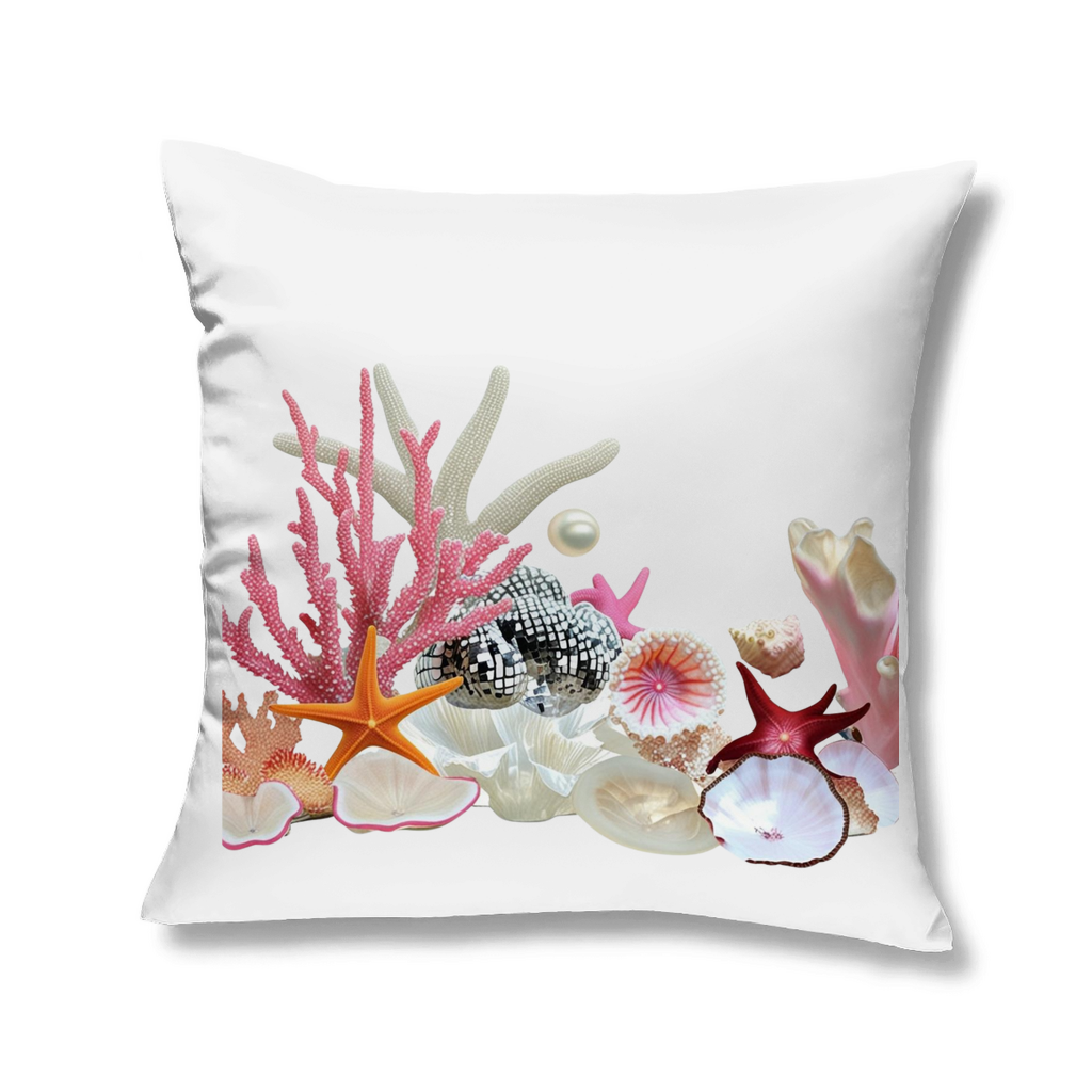 Sofa Kissen mit tollem Muschel und Korallen Print