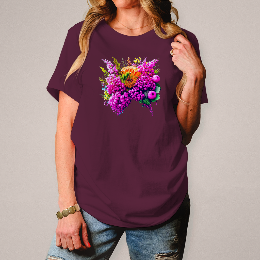 Women's T-shirt with unique floral print