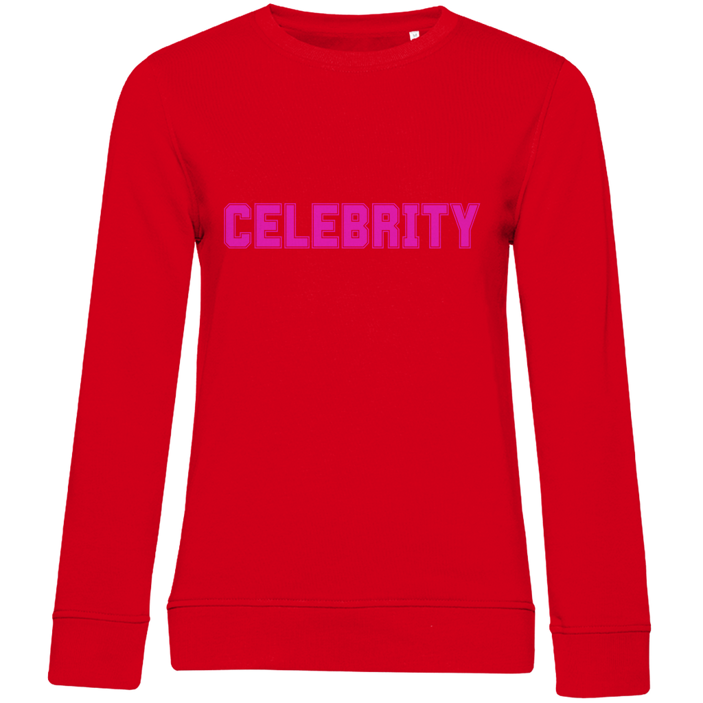 Damen College Sweatshirt mit Statement "Celebrity"