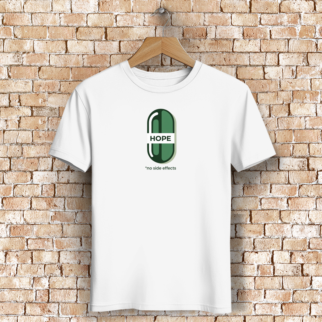 Premium Bio Shirt "Hope Pill" Zitat für Männer