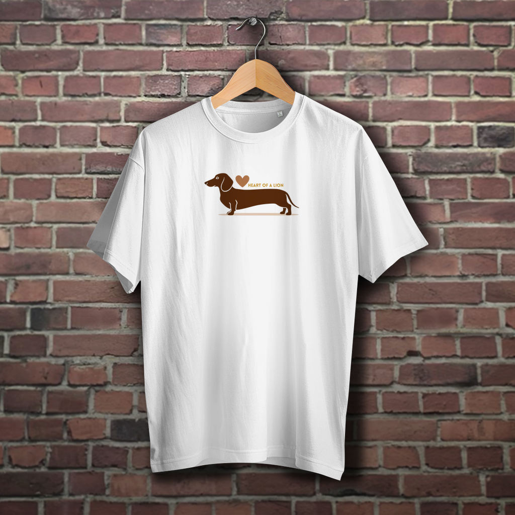 Unisex Oversize T-Shirt Dachshund with Heart