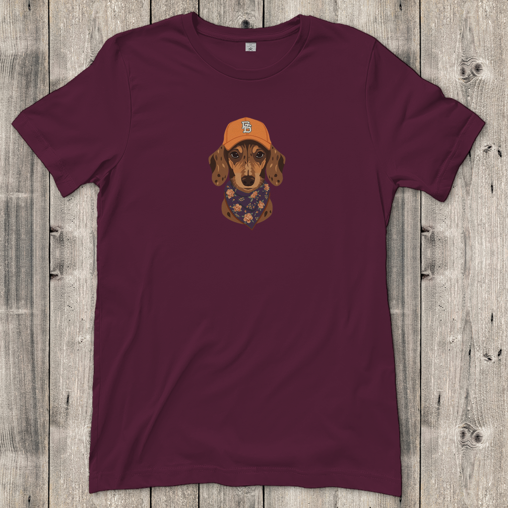 Dackel Shirt für Damen mit Dackel-Motiv Vintage Cap