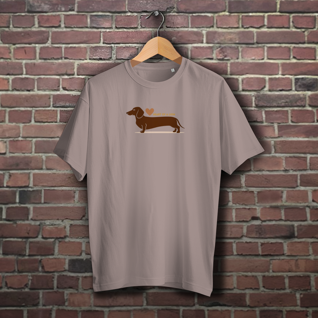 Dackel T-Shirt unisex mit Herz Print Aufdruck