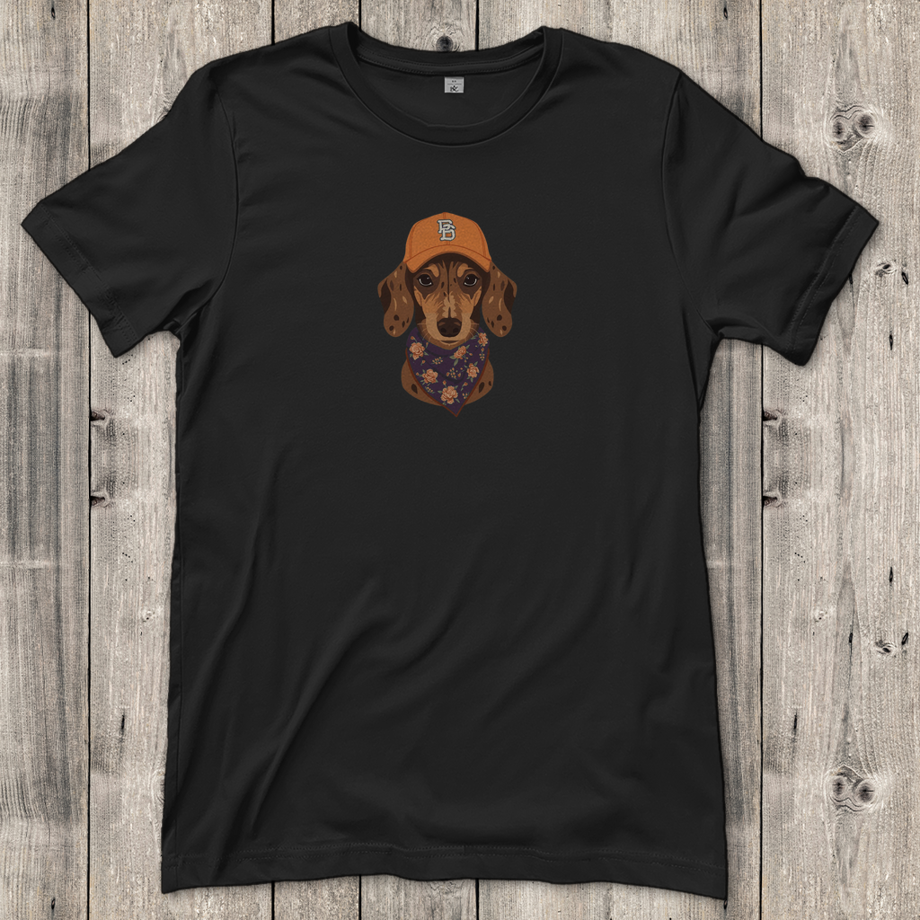 Dackel Shirt für Damen mit Dackel-Motiv Vintage Cap