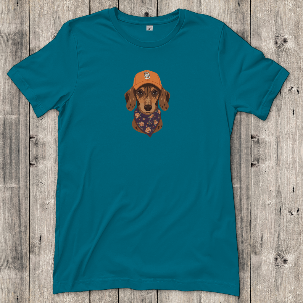Dackel Shirt für Damen mit Dackel-Motiv Vintage Cap