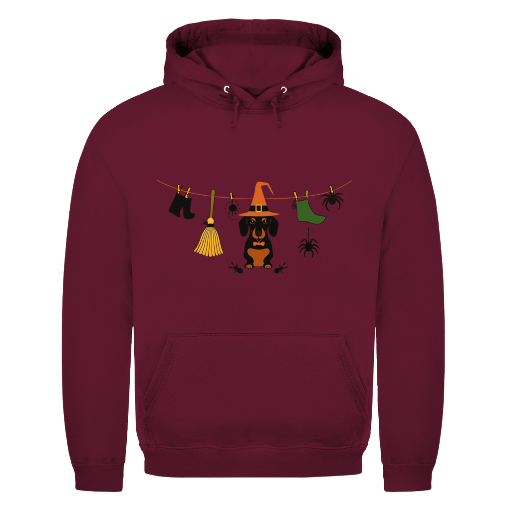Unisex Hoodie mit schaurig lustiger Halloween Wäscheleine