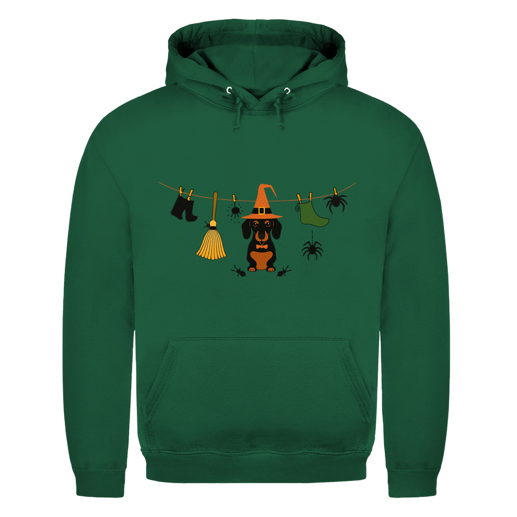 Unisex Hoodie mit schaurig lustiger Halloween Wäscheleine